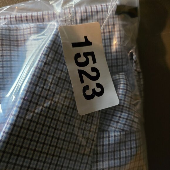 Brooks Brothers Shirt Mens 17.5 35 Blue Button Up Dress Regent Non-Iron Stretch - Picture 8 of 8